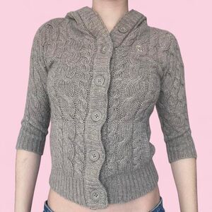 Y2K Abercrombie & Fitch Hooded Button Up Sweater